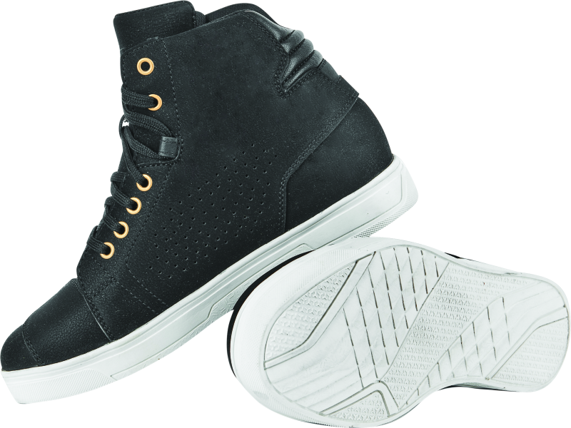 Speed and Strength Mad Dash Leather Shoes Black/White Womens - 8 - Cycle City Outdoors