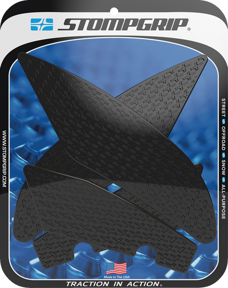 STOMPGRIP 55-14-0145B Tank Grips - Icon - Black - Yamaha - YZF | Street