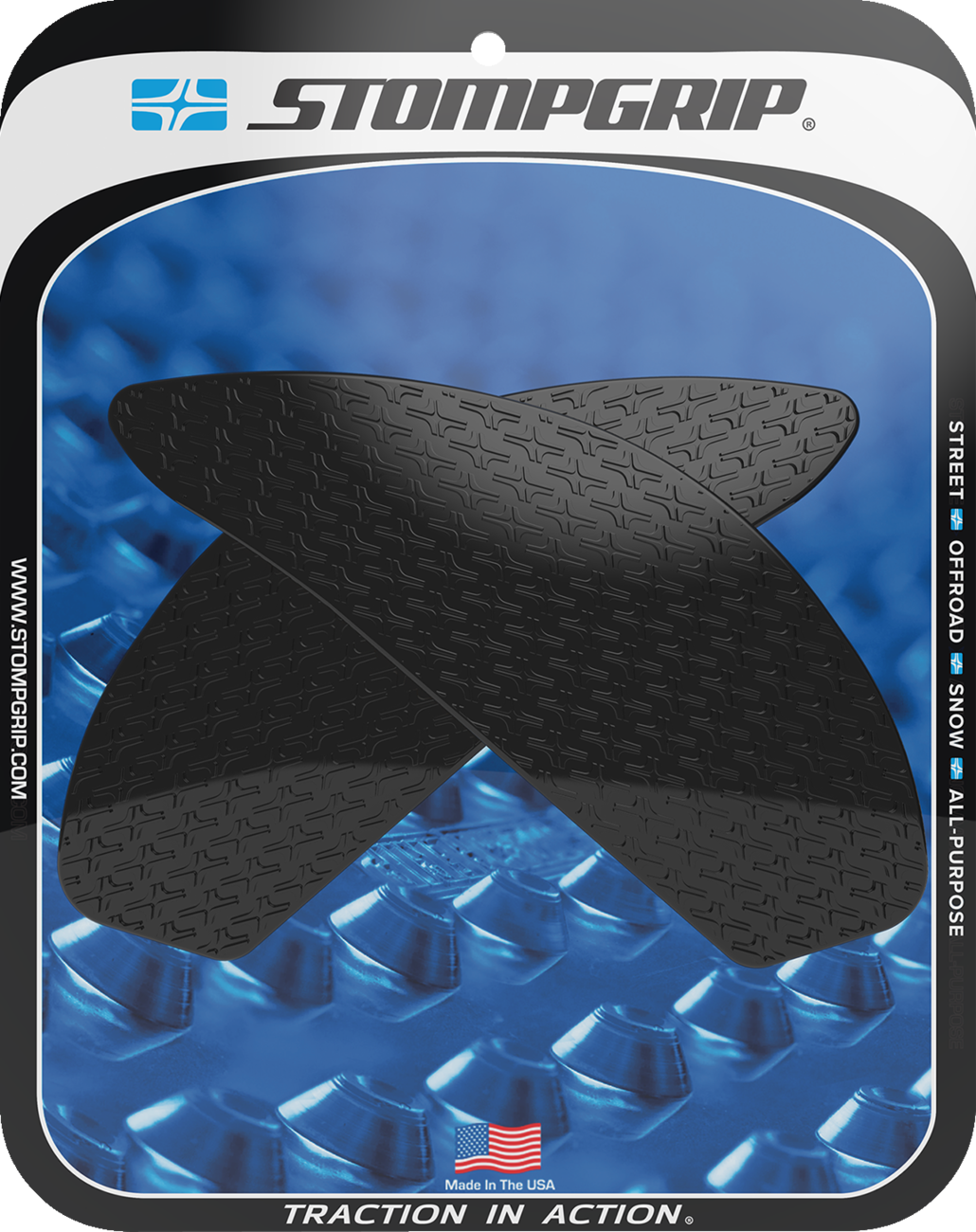 STOMPGRIP 55-14-0152B Tank Grips - Icon - Black - Suzuki - GS '18-'25 | Street