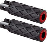 ARLEN NESS Diamond Footpegs - Driver - Red 400-058