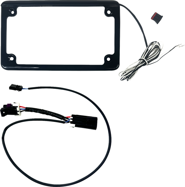 CUSTOM DYNAMICS Lighted License Plate Frame - Gloss Black - Maverick CD-LPF-MAVX3