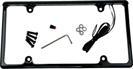 CUSTOM DYNAMICS License Plate Frame - LED - Gloss Black LPF-AUTO-B