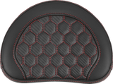SADDLEMEN RoadSofa* Sissy Bar Pad - Honeycomb - Red Stitching 051349RED