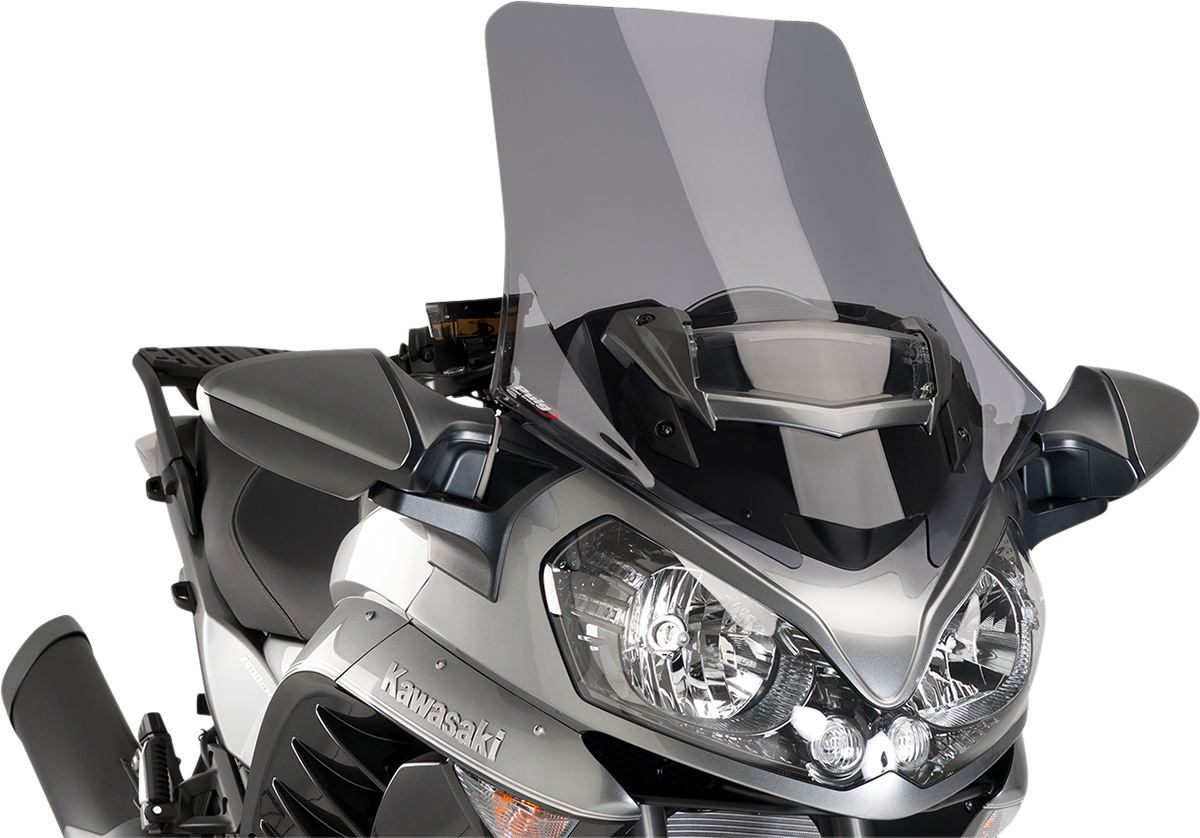 Puig Hi-Tech Parts 7628F Race Windscreen - 27-3/4" - Dark Smoke - Kawasaki | Street