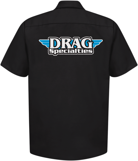 THROTTLE THREADS Drag Specialties Shop Shirt - Black - 2XL DRG31ST24BK2X - Cycle City Outdoors