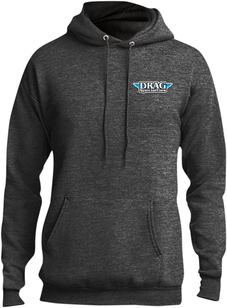 THROTTLE THREADS Drag Specialties Hoodie - Gray - Large DRG29PC78HDHGLG - Cycle City Outdoors