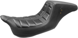 MUSTANG Squareback One-Piece Seat - Tuck and Roll - Black w/ Black Stitching 75239