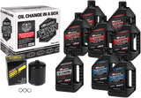 MAXIMA RACING OIL M8 Synthetic 20W-50 Oil Change Kit - Black Filter 90-129018PB