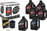 MAXIMA RACING OIL Twin Cam Synthetic 20W-50 Oil Change Kit - Black Filter 90-119016PB