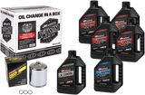 MAXIMA RACING OIL Twin Cam Synthetic 20W-50 Oil Change Kit - Chrome Filter 90-119016PC