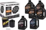 MAXIMA RACING OIL Evolution Mineral 20W-50 Oil Change Kit - Black Filter 90-069016PB