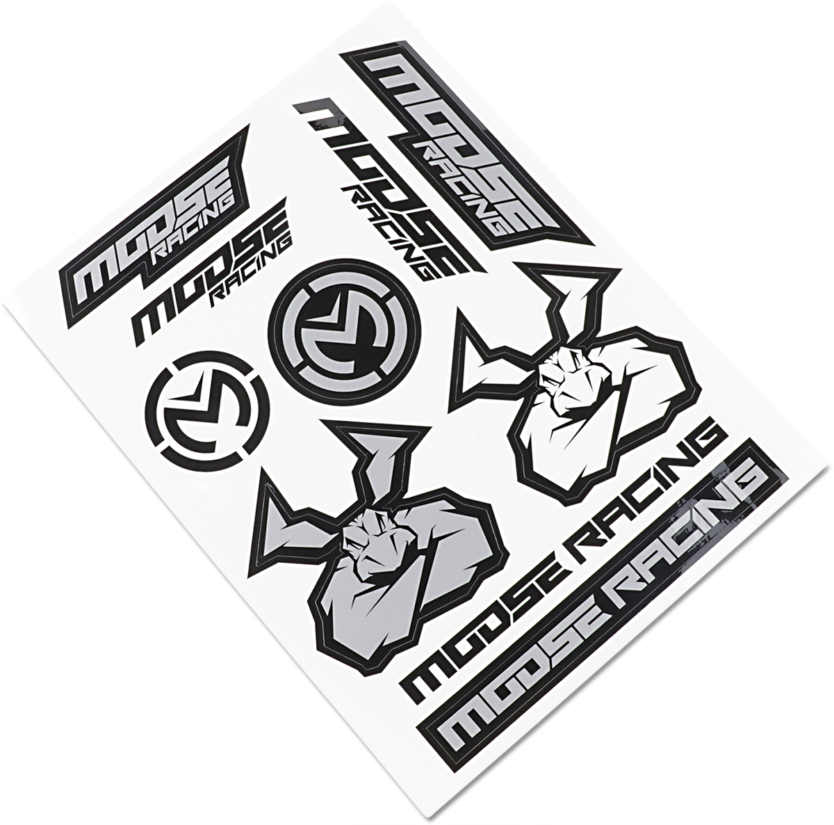 MOOSE RACING S2 Decal - Moose Racing - Black/Silver 4320-2205 - Cycle City Outdoors