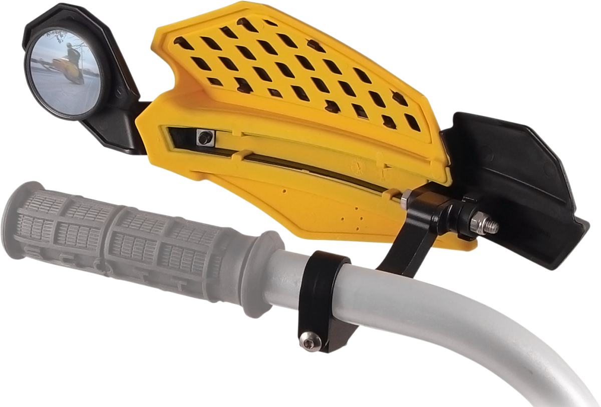 POWERMADD Mirror - Star Series - Side View - Round - Standard - Fixed Mount/Folded-In - Black - Kit 34289