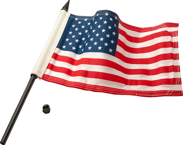 CIRO Flag Pole - 12" - With 6"x9" American Flag - Satin Black 70612