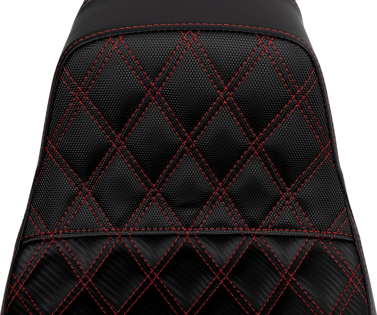 SADDLEMEN Pro Series SDC Performance Seat - Carbon Fiber/Lumbar Gripper - Red Stitch - Dyna '06-'17 SC80604RED