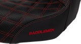 SADDLEMEN Pro Series SDC Performance Seat - Carbon Fiber/Lumbar Gripper - Red Stitch - Dyna '06-'17 SC80604RED