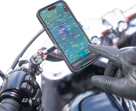 SP CONNECT 3D Phone Mount - 1-1/2" - Chrome 52878 - Cycle City Outdoors
