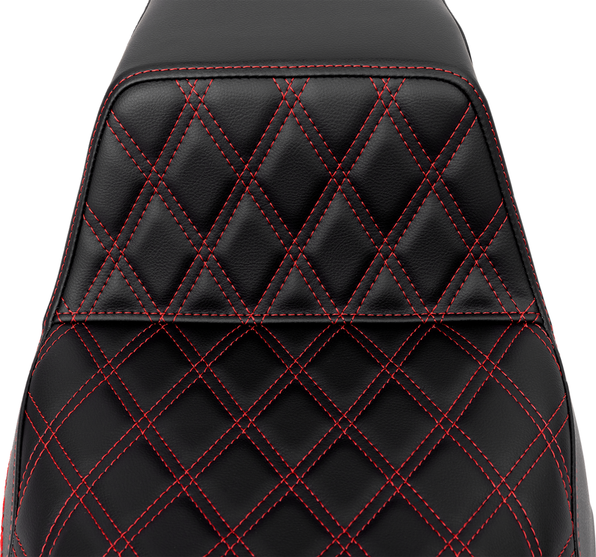 SADDLEMEN Step-Up Seat - Front Lattice Stitch - Red Stitch - FLH/FLT '08-'23 A808-07B-172RED