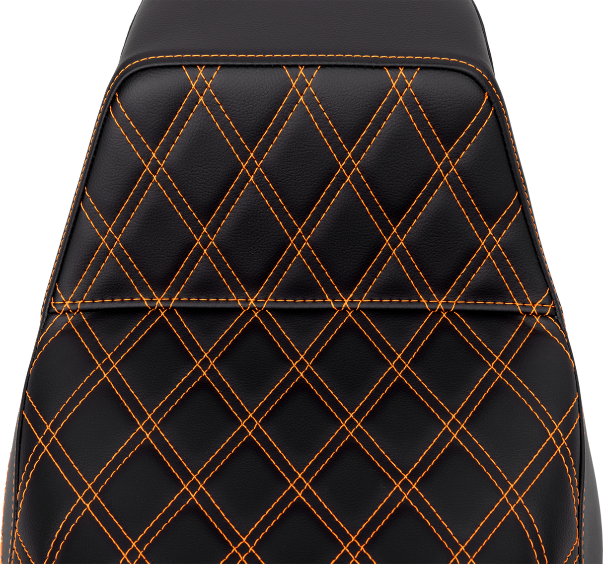 SADDLEMEN Step-Up Seat - Front Lattice Stitch - Orange Stitch - FLH/FLT '08-'23 A808-07B-172ORA