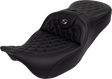 SADDLEMEN Roadsofa* Seat - with Backrest - Dark Gray Stitch - FL '08-'23 808-07B-182B2