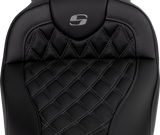 SADDLEMEN Roadsofa* Seat - with Backrest - Dark Gray Stitch - FL '08-'23 808-07B-182B2