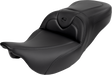 SADDLEMEN Roadsofa* Seat - with Backrest - Carbon Fiber - Black Stitch - FL '08-'19 808-07B-185B0