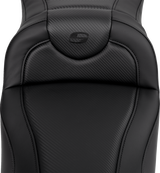 SADDLEMEN Roadsofa* Extended Reach Seat - Carbon Fiber - Black Stitch - without Backrest - FL '08-'23 808-07B-18600