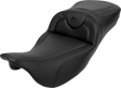 SADDLEMEN Roadsofa* Extended Reach Seat - Carbon Fiber - Black Stitch - Backrest - FL '08-'23 808-07B-186B0