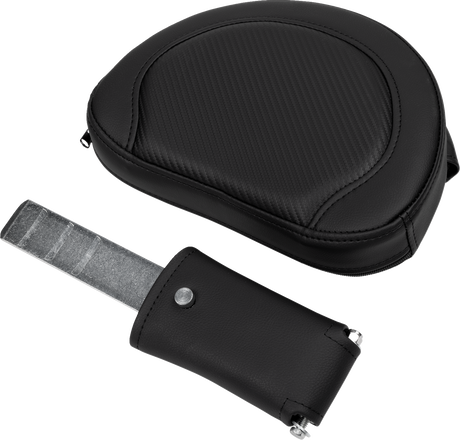 SADDLEMEN Roadsofa* Extended Reach Seat - Carbon Fiber - Black Stitch - Backrest - FL '08-'23 808-07B-186B0