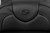 SADDLEMEN Roadsofa* Extended Reach Seat - Carbon Fiber - Black Stitch - Backrest - FL '08-'23 808-07B-186B0