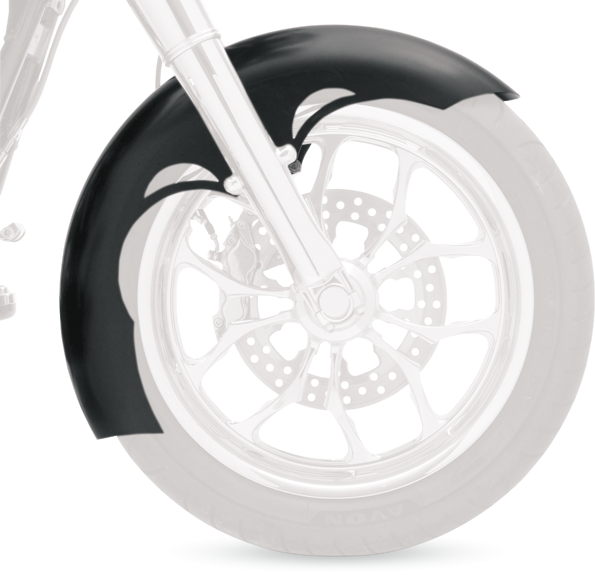 KLOCK WERKS Tude Fender Kit - Front - Black - 21" KWF-01-0107