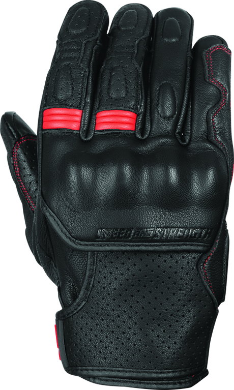 Speed and Strength Twist of Fate Leather Gloves Black/Red - Medium - Cycle City Outdoors