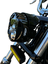 CUSTOM DYNAMICS LED Headlight - Shark Demon? - Pedestal Mount SD2-PM-W