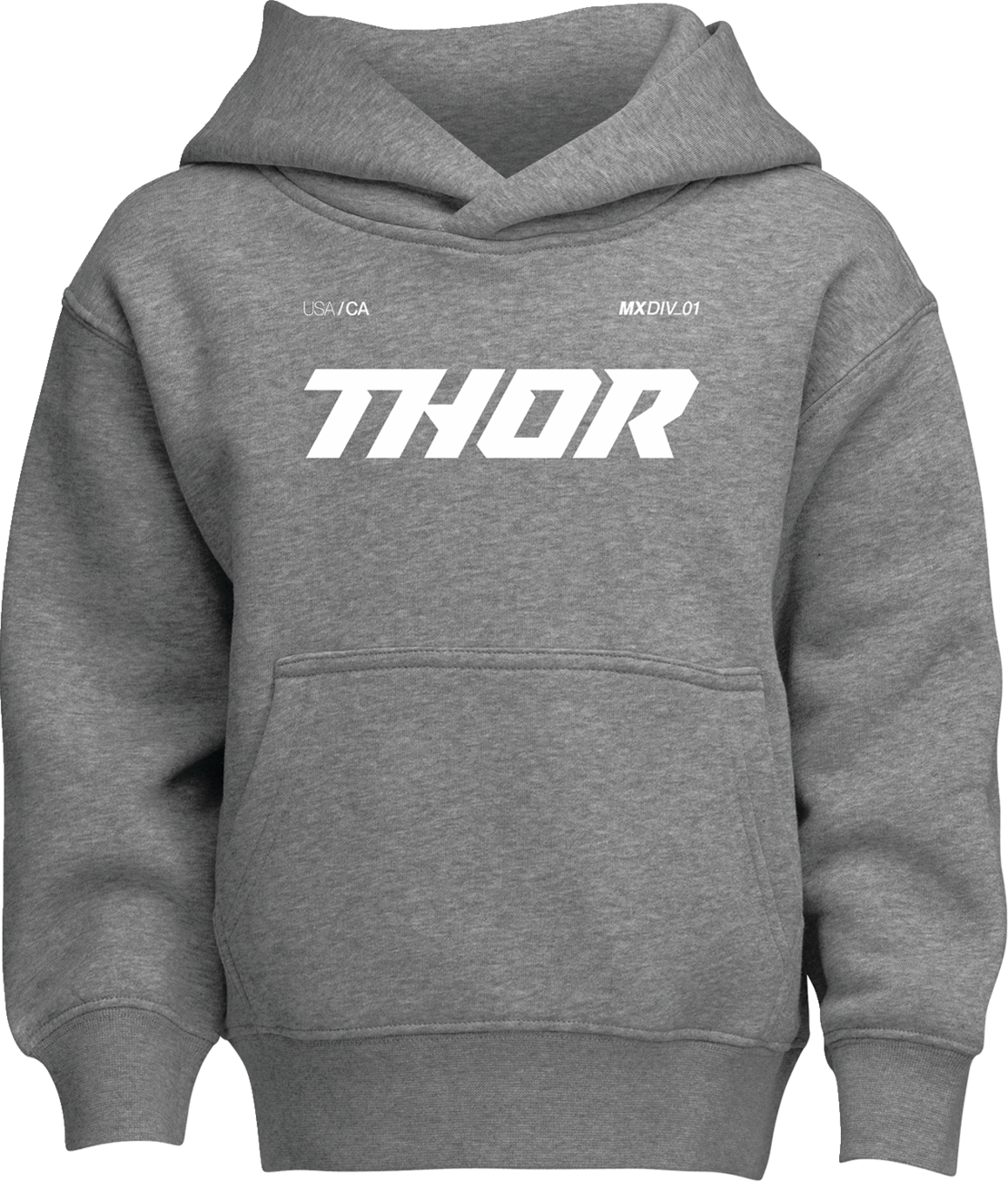 THOR Youth Brave Pullover Hoodie - Heather Gray - Medium 3052-0711
