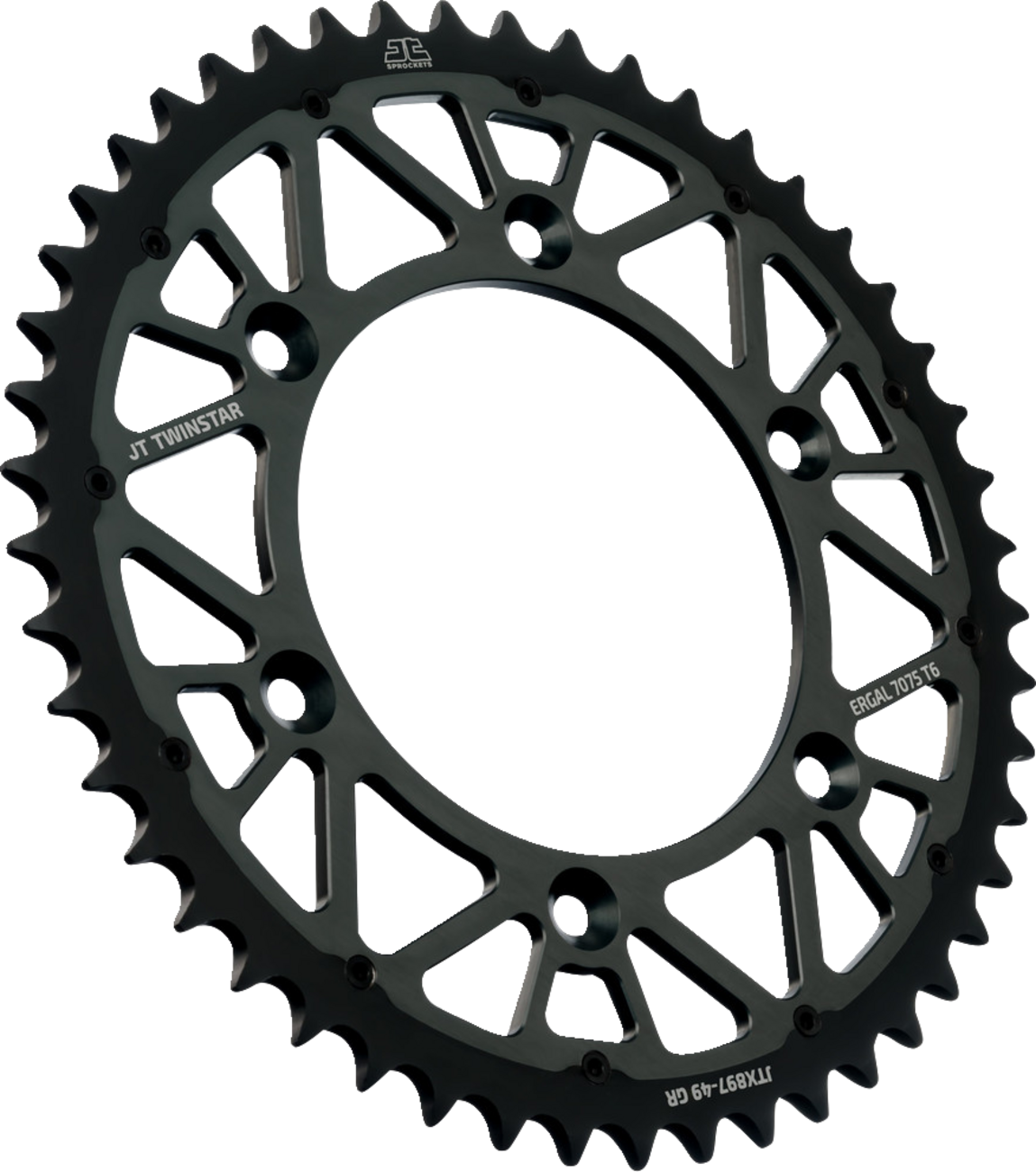 JT SPROCKETS JTX897.49GR Rear Sprocket - Twinstar - 49 Tooth - Graphite - Gas Gas/Husqvarna/Husaberg/KTM