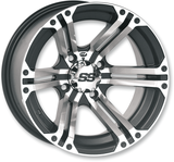 ITP Wheel - SS212 - Front/Rear - Machined Black - 12x7 - 4/110 - 5+2 1228364404B