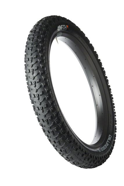 45NRTH Dillinger 5 Studded Fat Bike Tire - 26x4.6 Black | 258 Carbide Steel Studs | 60 TPI Tubeless