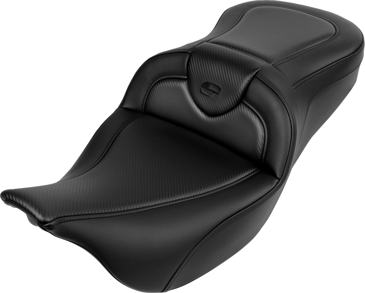 SADDLEMEN Roadsofa* Seat - without Backrest - Carbon Fiber - Black Stitch - 'FL '08-'19 808-07B-18500