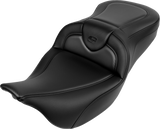 SADDLEMEN Roadsofa* Seat - without Backrest - Carbon Fiber - Black Stitch - 'FL '08-'19 808-07B-18500