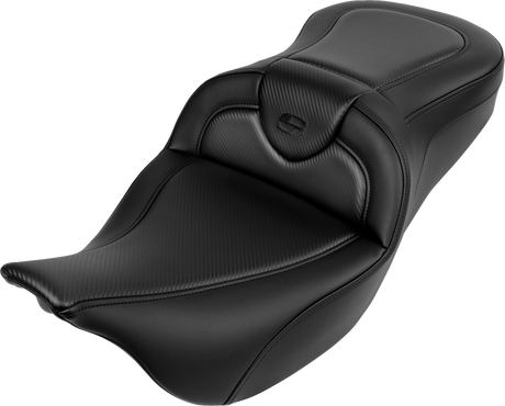 SADDLEMEN Roadsofa* Seat - without Backrest - Carbon Fiber - Black Stitch - 'FL '08-'19 808-07B-18500
