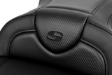 SADDLEMEN Roadsofa* Seat - without Backrest - Carbon Fiber - Black Stitch - 'FL '08-'19 808-07B-18500