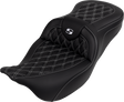 SADDLEMEN Roadsofa* Seat - with Backrest - White Stitch - FL '08-'23 808-07B-182B6