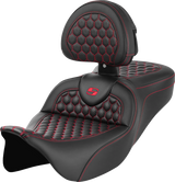 SADDLEMEN RoadSofa™ Seat - Honeycomb with Backrest - FLH/FLT '08-'23 808-07B-189B4