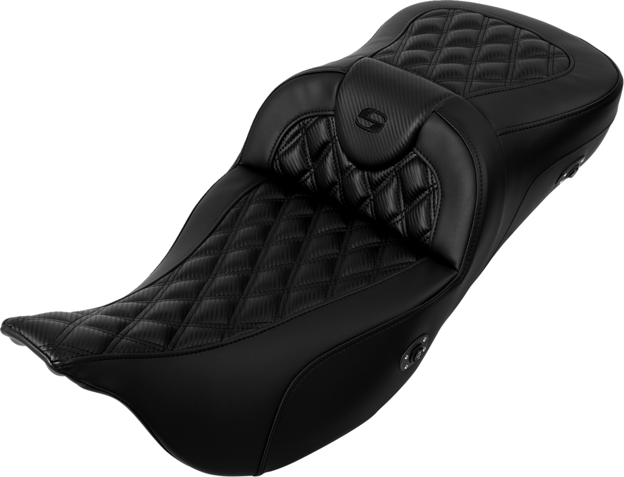 SADDLEMEN Roadsofa* Extended Reach Seat - Carbon Fiber - FL '08-'23 - Part 808-07B-207A0