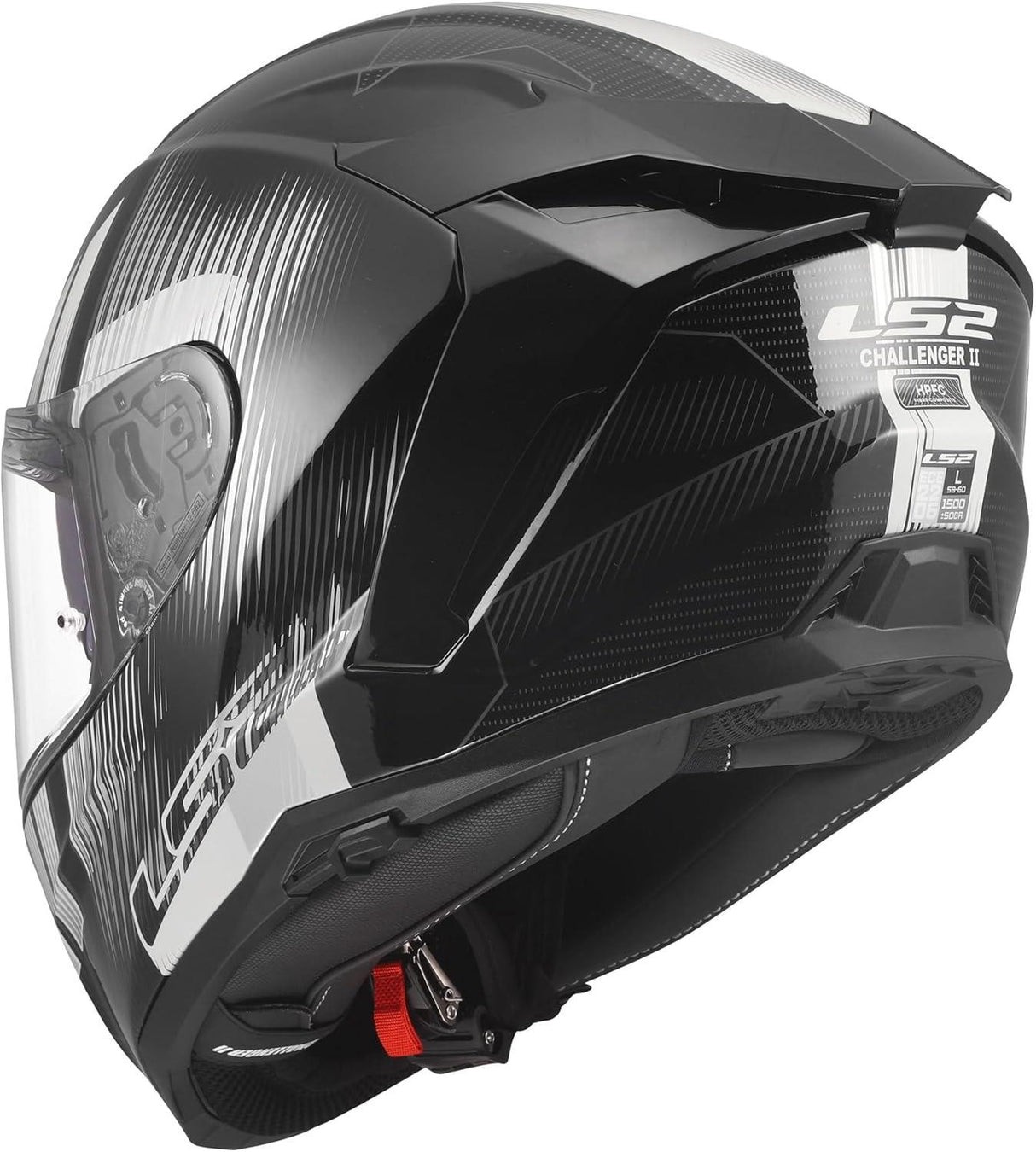 LS2 Challenger II Nitro Gloss Black Gray Black