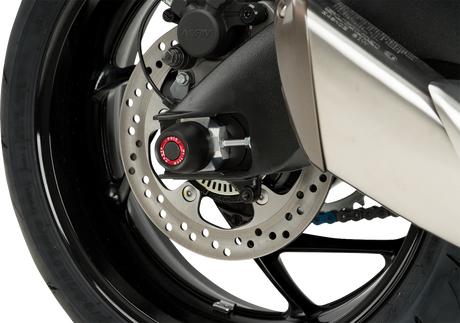 Puig Hi-Tech Parts 20149N Axle Sliders - Rear - Black - Pair - Suzuki | Street