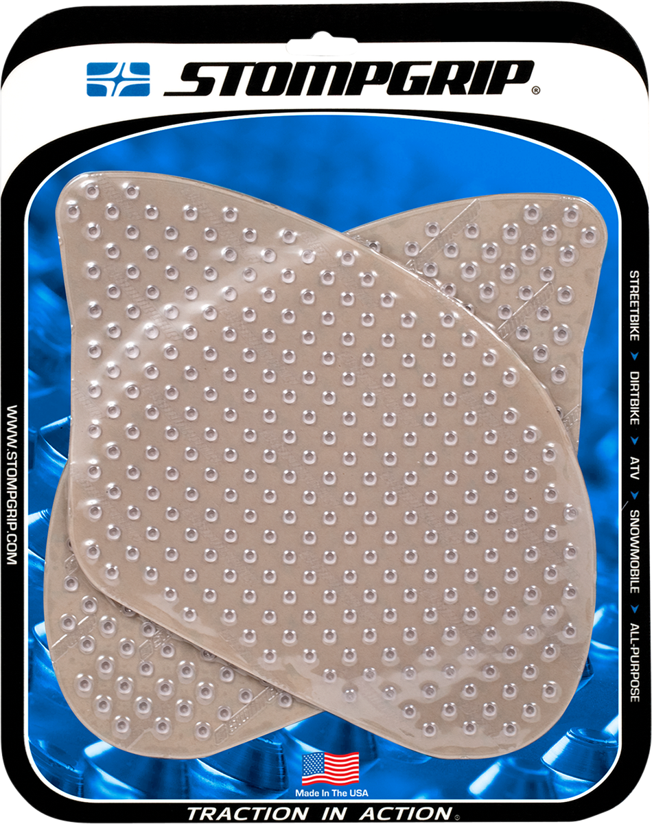 STOMPGRIP 55-10-0055C Tank Grips - Volcano - Clear - Suzuki - GS '00-'20 | Street