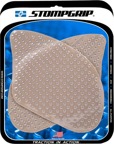 STOMPGRIP 55-10-0055C Tank Grips - Volcano - Clear - Suzuki - GS '00-'20 | Street