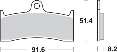SBS Carbon Front Brake Pads - 676H.CT (Buell M2 Cyclone / S3 Thunderbolt / X1 Lightning 1998–2002)