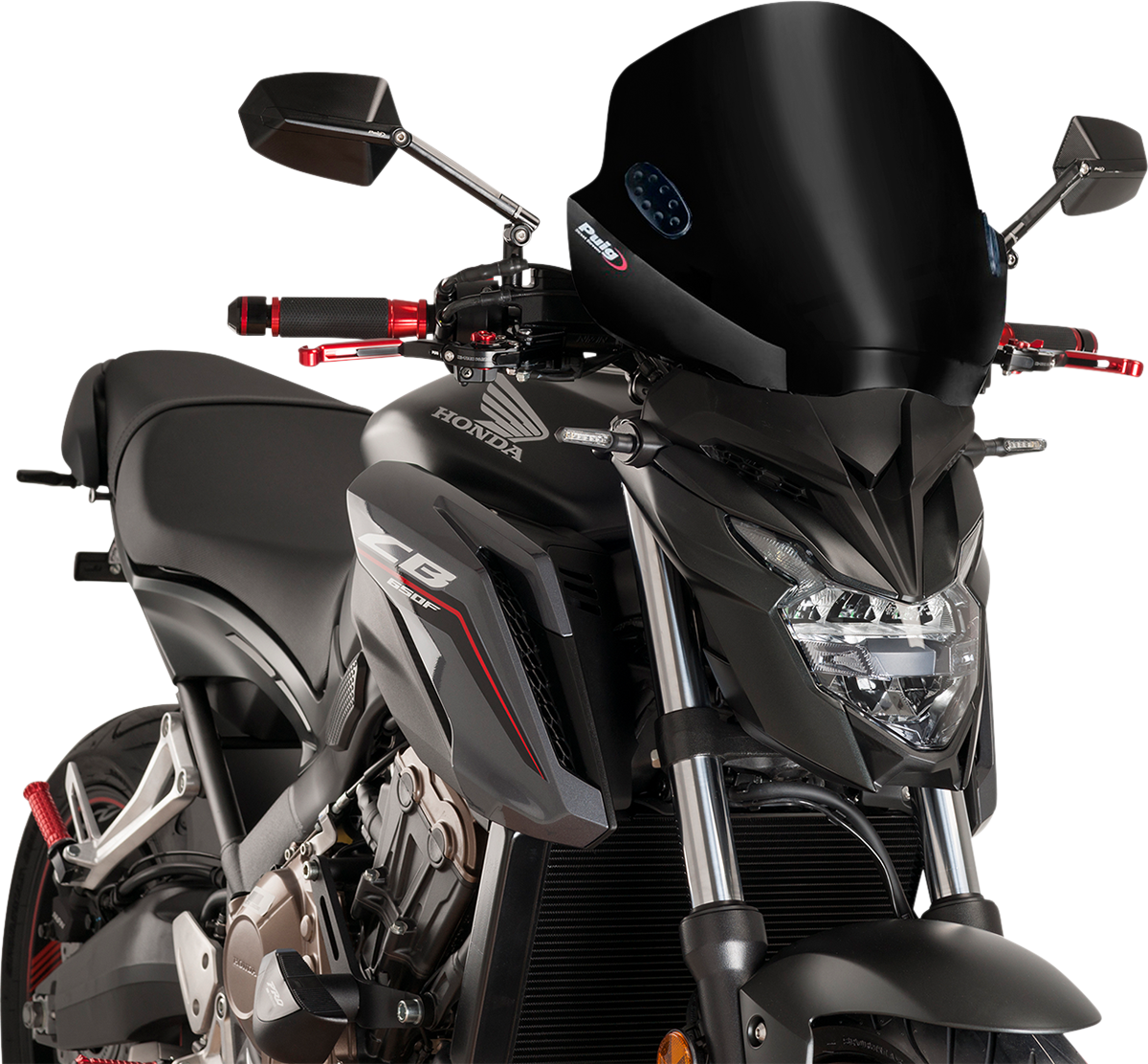 Puig Hi-Tech Parts 5022N Trend Windscreen - Black | Street